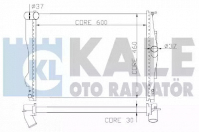 KALE OTO RADYATOR 348700 -  Радиатор, охлаждение двигателя